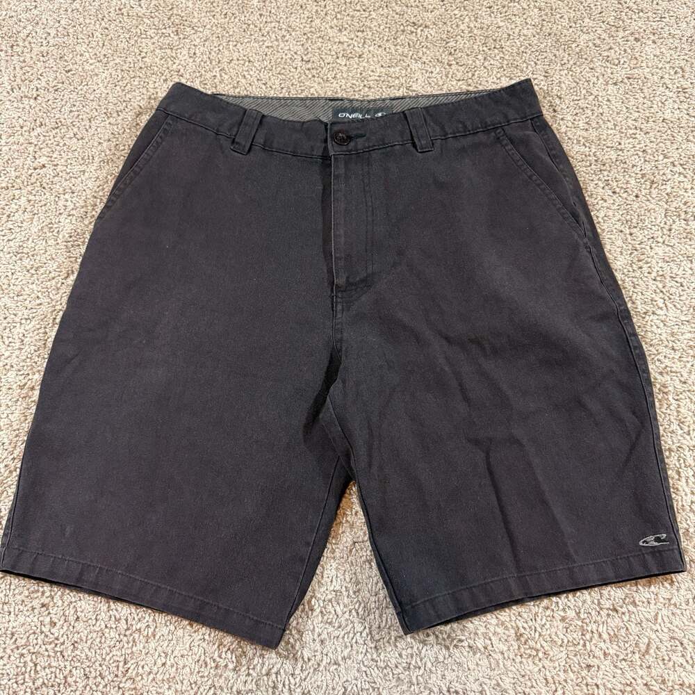 O’Neill Hybrid Chino Shorts Mens Size 32 Black Surf Golf Casual Flat Front